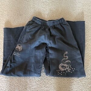 DARC SPORT Gray Sweatpants with Snake Design